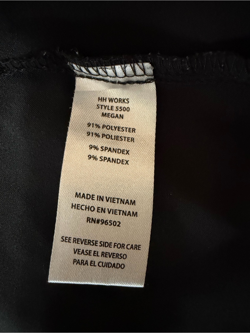 HH Works by Healing Hands Megan Scrub Jacket Black 2X - Picture 4 of 4